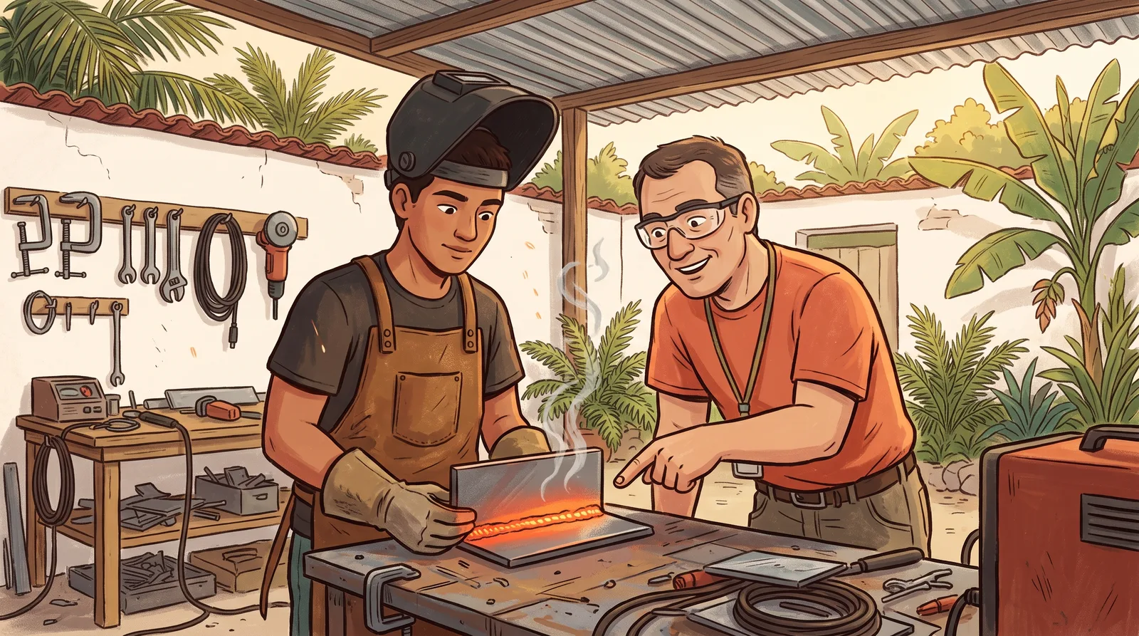Ilustración del curso de soldadura